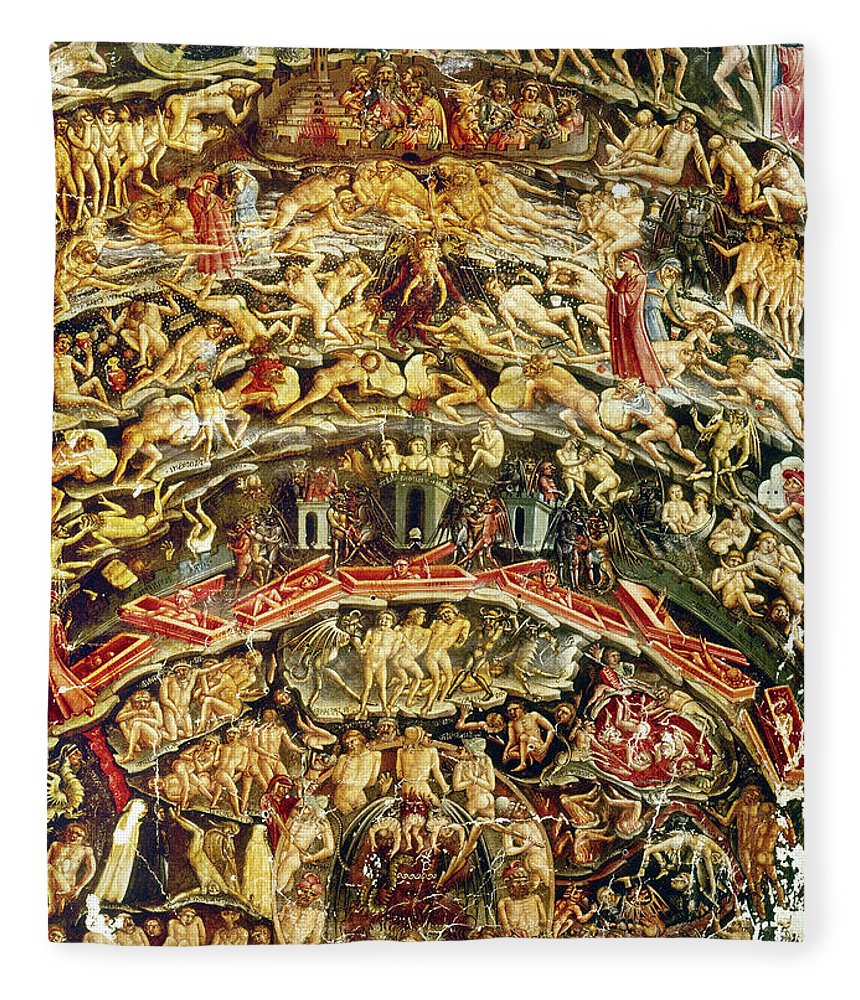 860x1000 Dante Divine Comedy Fleece Blanket For Sale By Granger - Dante Inferno Art Painting