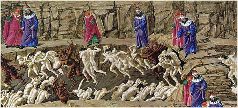 834x380 Devotion For Day Of April 7, 2013 Daily Prayer - Dante Inferno Botticelli Painting
