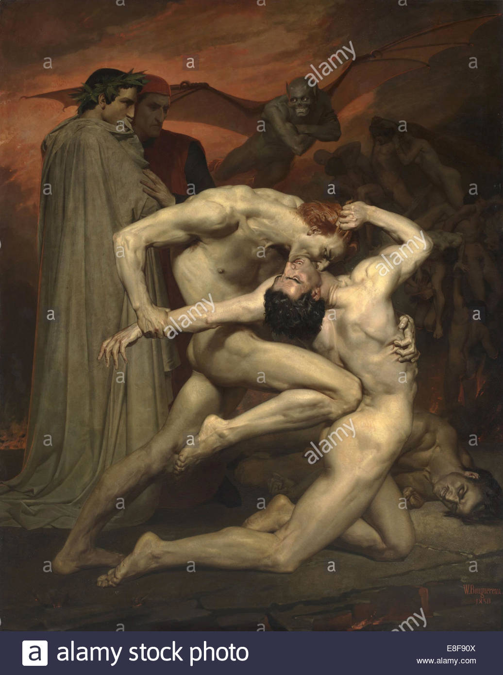 1036x1390 Dante And Virgil In Hell. Artist Bouguereau, William Adolphe - Dante Painting Of Hell