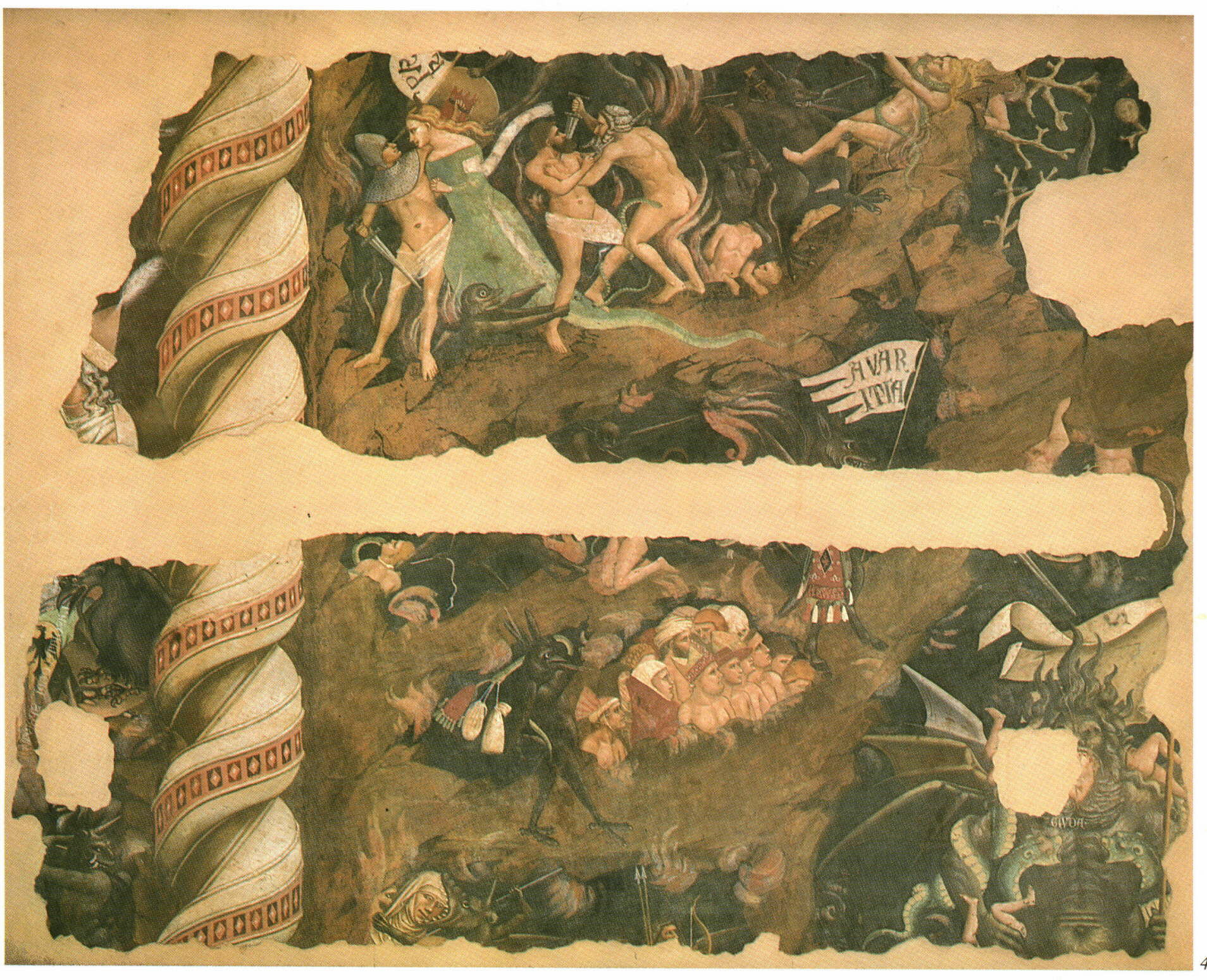1908x1550 Eugene Paul Nassar The Santa Croce Inferno Fragment And Its - Dante Painting Of Hell