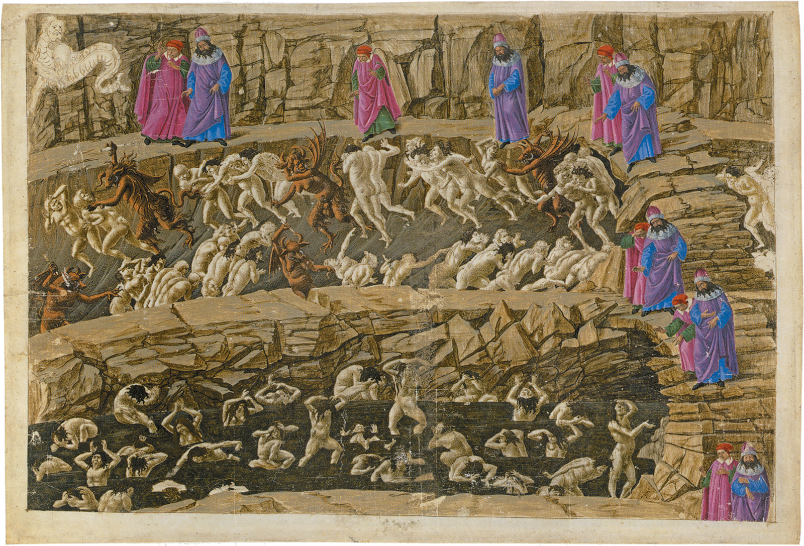 1600x1087 Lit Hum Dante In The Divine Comedy Everyman And A Specific Man - Dantes Inferno Levels Of Hell Painting