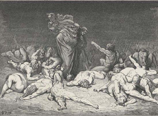 550x404 Dante Inferno - Dantes Inferno Painting 9th Circle