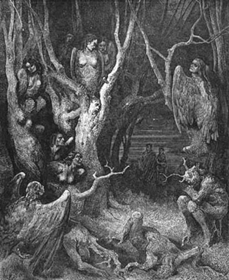 450x550 Inferno Illustrations By Gustave Dore - Dantes Inferno Painting 9th Circle