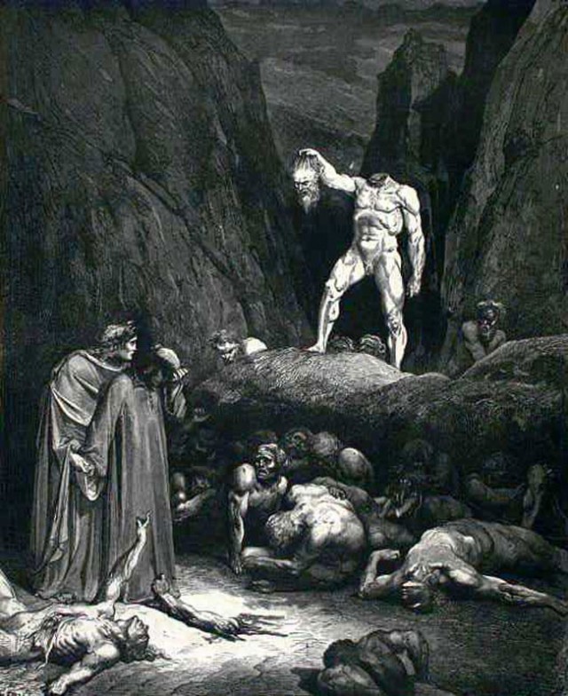 640x784 Top 10 Real Life People Condemned To Dante's Inferno - Dantes Inferno Painting 9th Circle