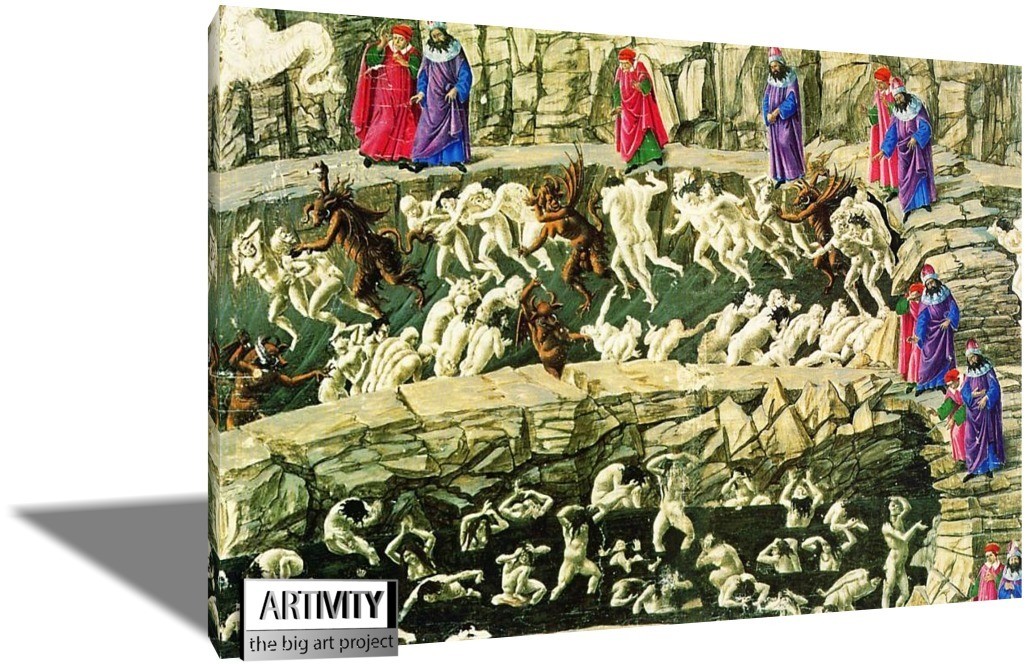 1026x664 Divine Comedy - Dantes Inferno Painting Botticelli