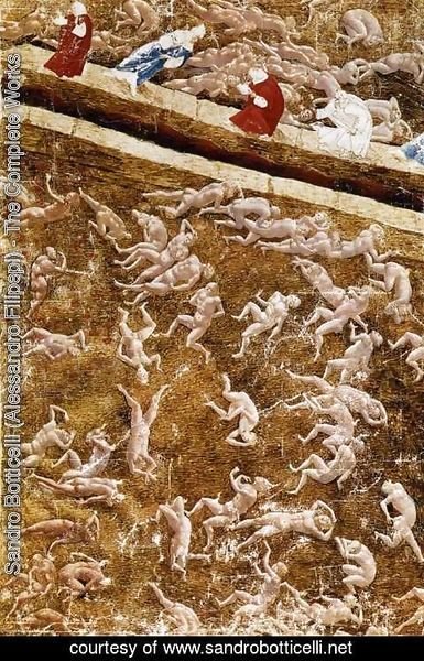385x600 Sandro Botticelli (Alessandro Filipepi) - Dantes Inferno Painting Botticelli