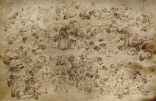 520x336 Sandro Botticelli Dreams On Paper - Dantes Inferno Painting Botticelli