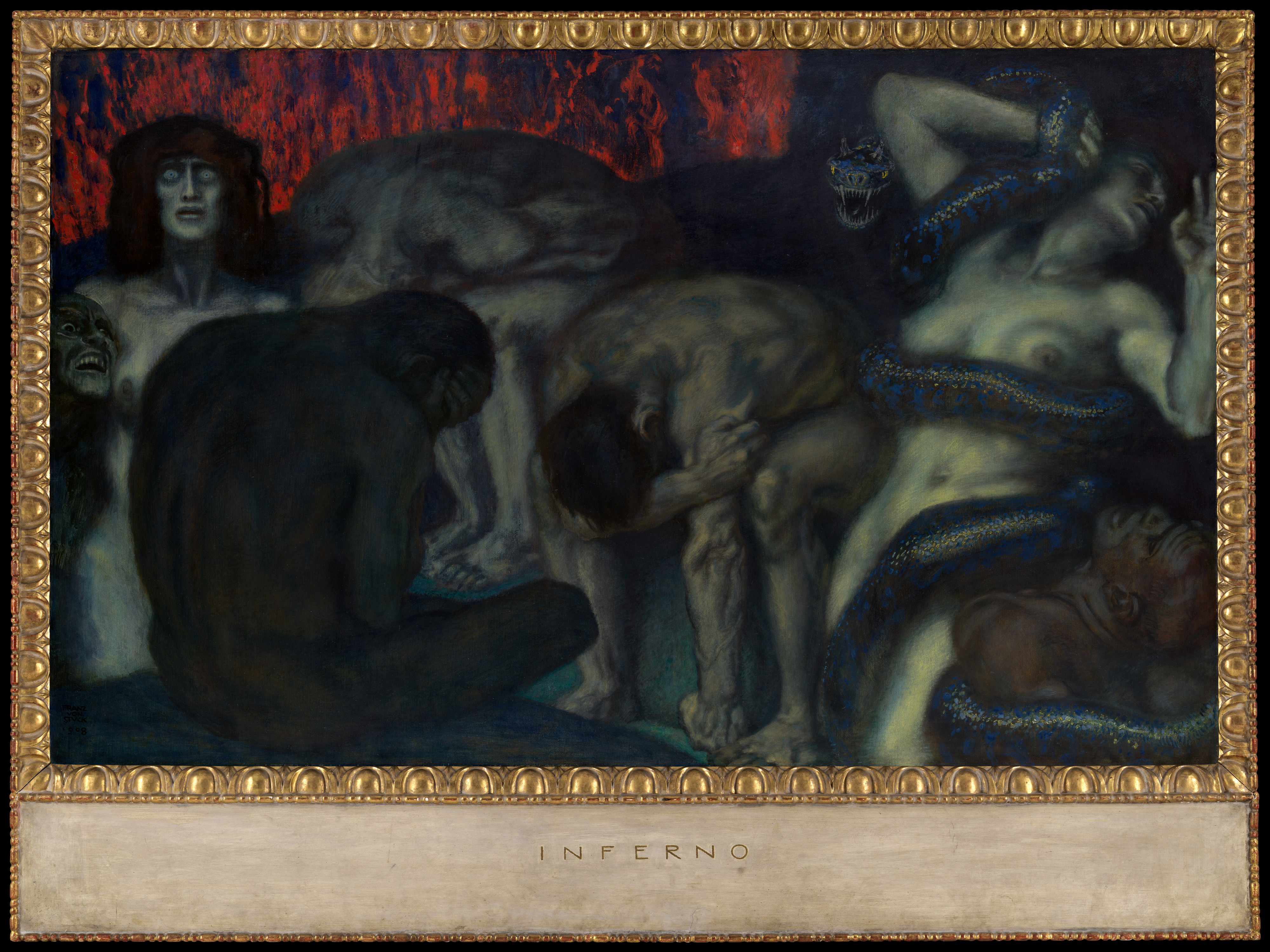 4000x2998 Franz Von Stuck Inferno The Met - Dantes Inferno Painting Original