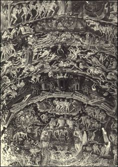 236x333 Illustration Of Dante's Inferno, Map Of Whole Hell, C. 1587 - Dantes Map Of Hell Painting