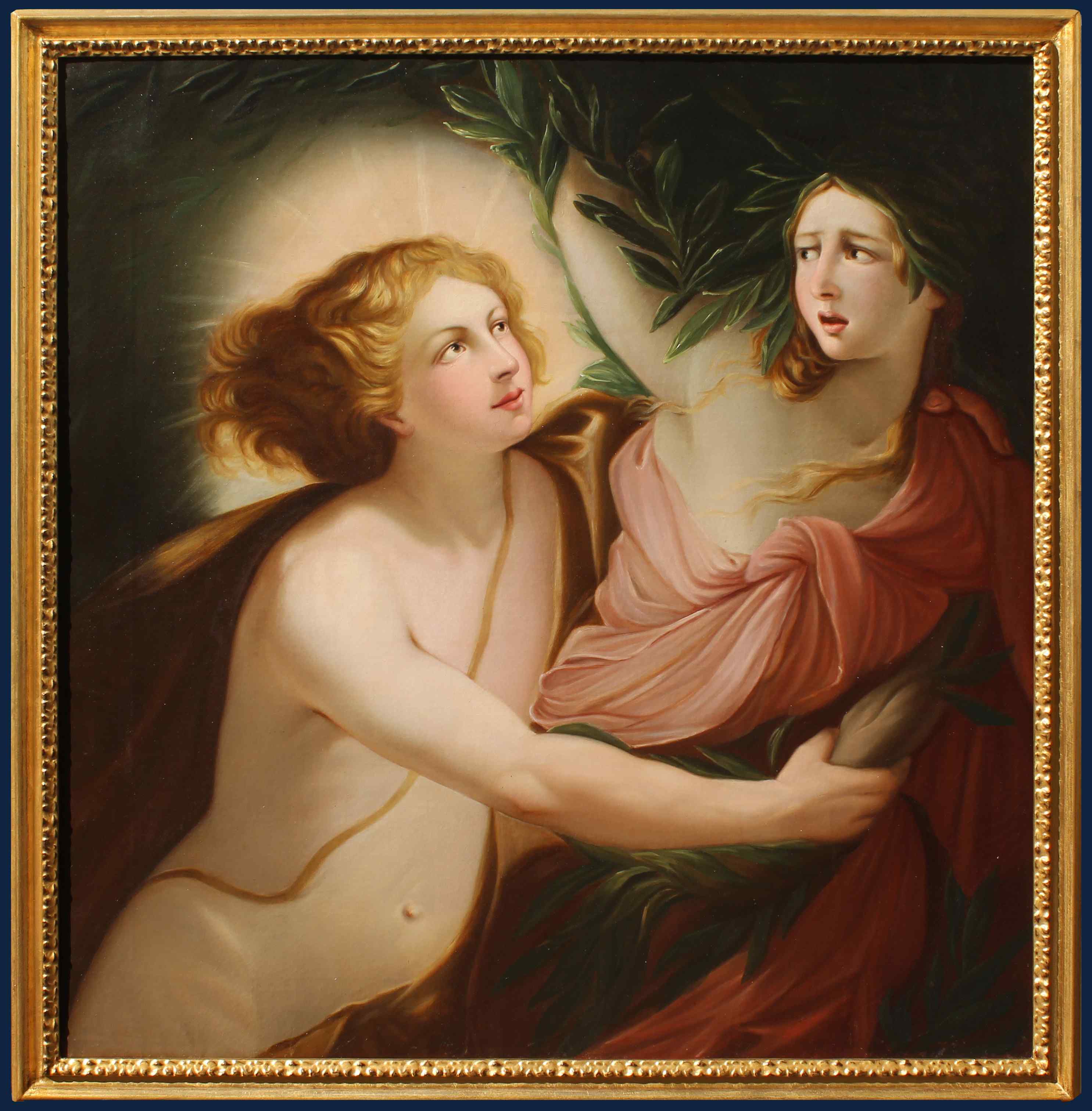 2971x3021 Neoclassical Painter, Xix Century Apollo And Daphne Anticswiss - Daphne Painting