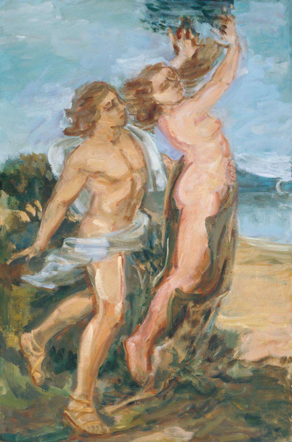 1015x1536 Apollo And Daphne', John Lessore, C.1985 Tate - Daphne Painting