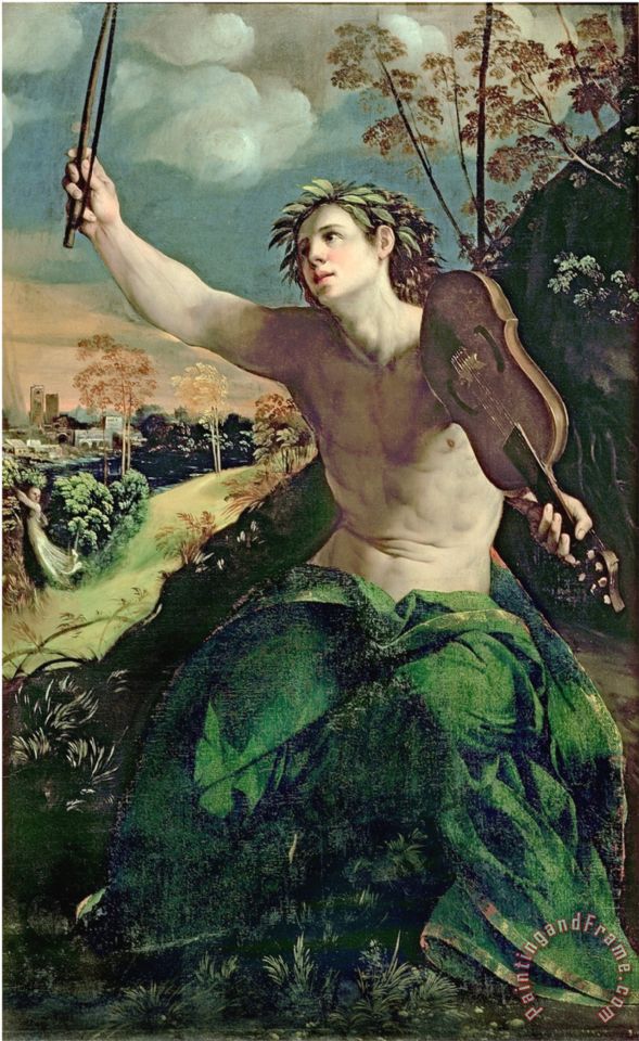 589x960 Dosso Dossi Apollo And Daphne Painting - Daphne Painting