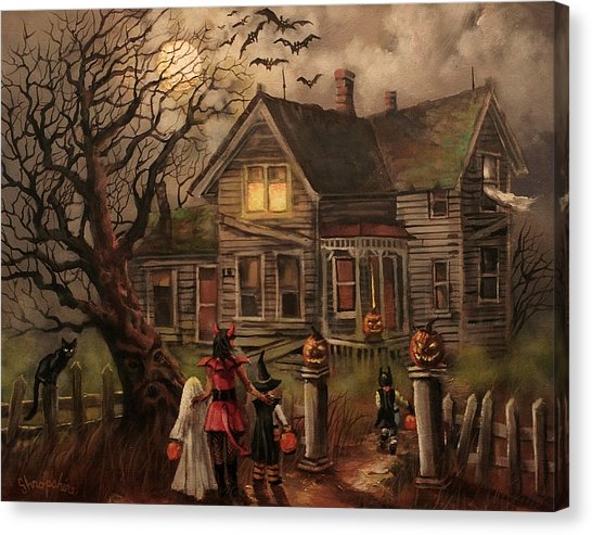 546x493 Halloween Dare Painting By Tom Shropshire - Dare Painting