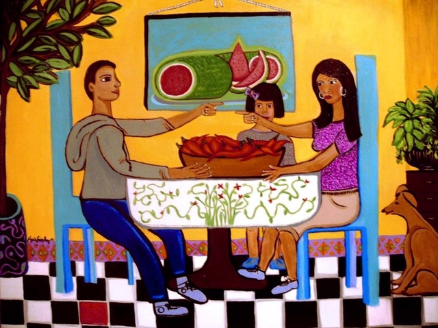 640x479 Maria Sanchez Artwork The Dare Original Painting Acrylic - Dare Painting