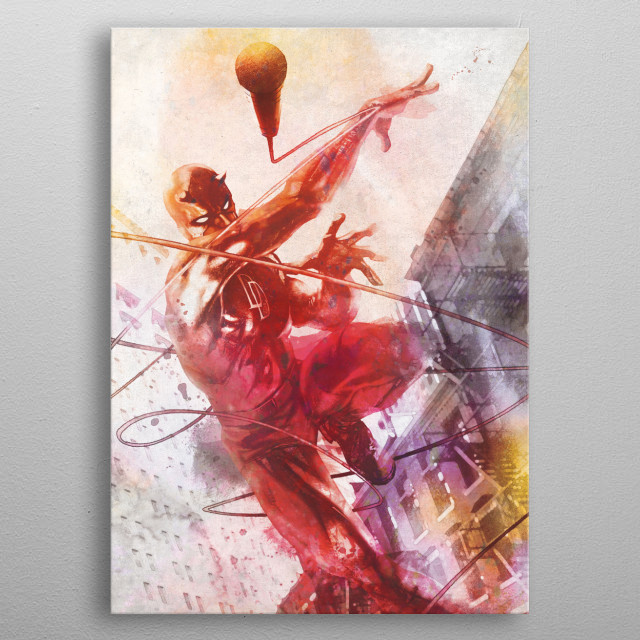 640x640 Daredevil Painting By Marvel Metal Posters - Daredevil Painting
