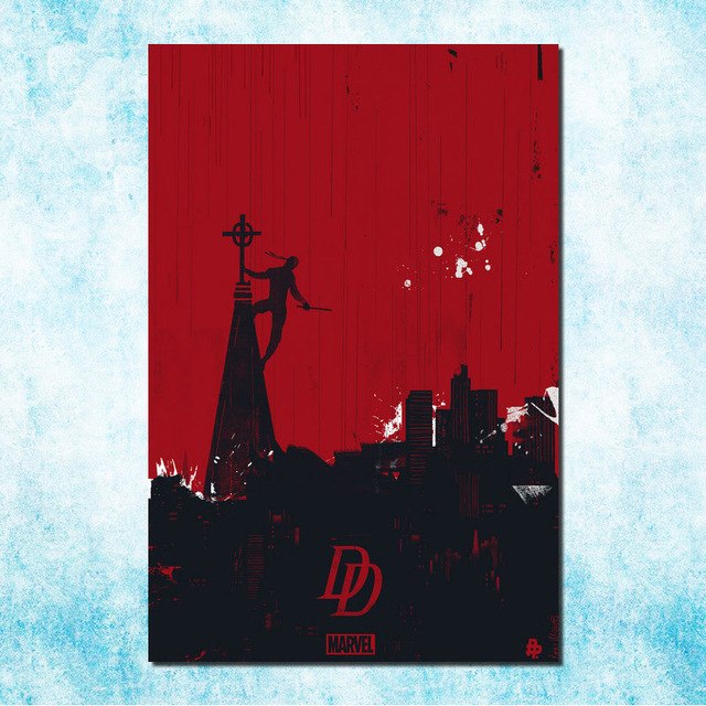 640x640 Daredevil Super Herotv Series Art Silk Canvas Poster Huge 13x20 - Daredevil Painting