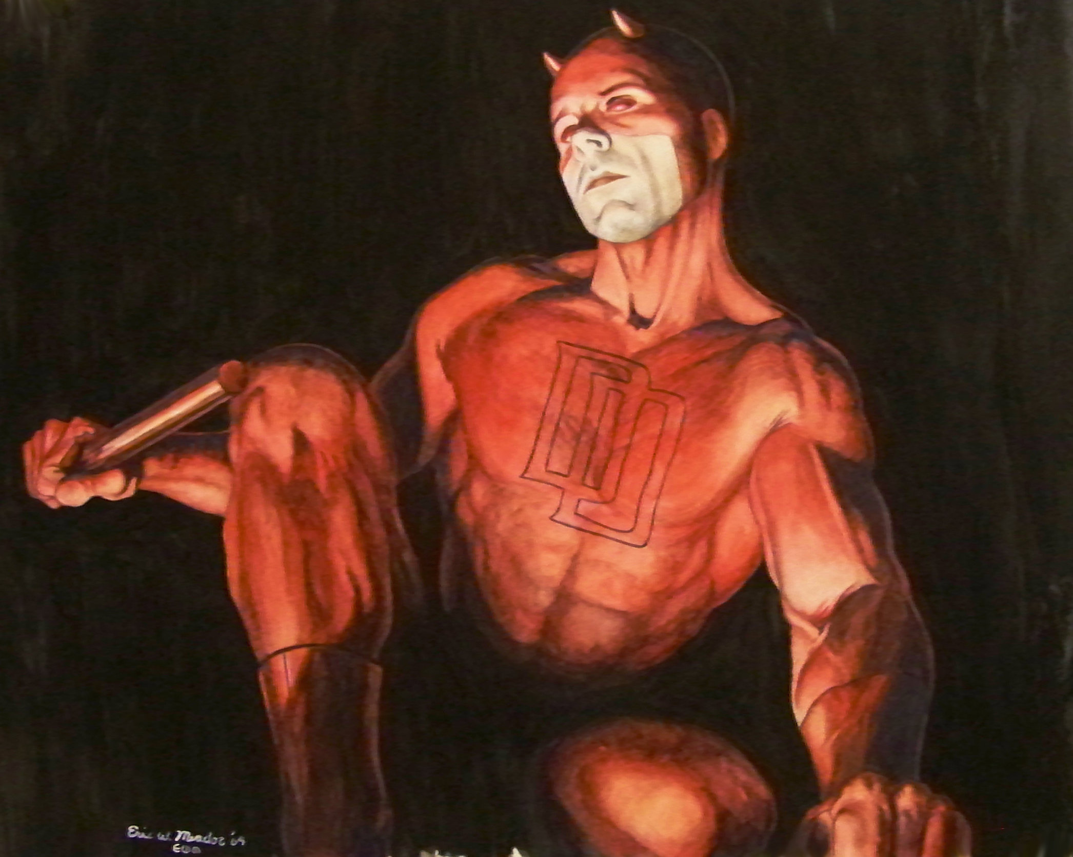 2092x1671 Daredevil Painting By Meador - Daredevil Painting