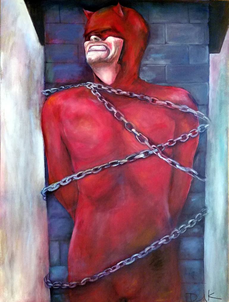 770x1012 Saatchi Art Daredevil Painting By Deborah Kern - Daredevil Painting