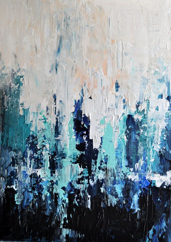 570x809 Original Textured Abstract Painting - Dark Abstract Painting