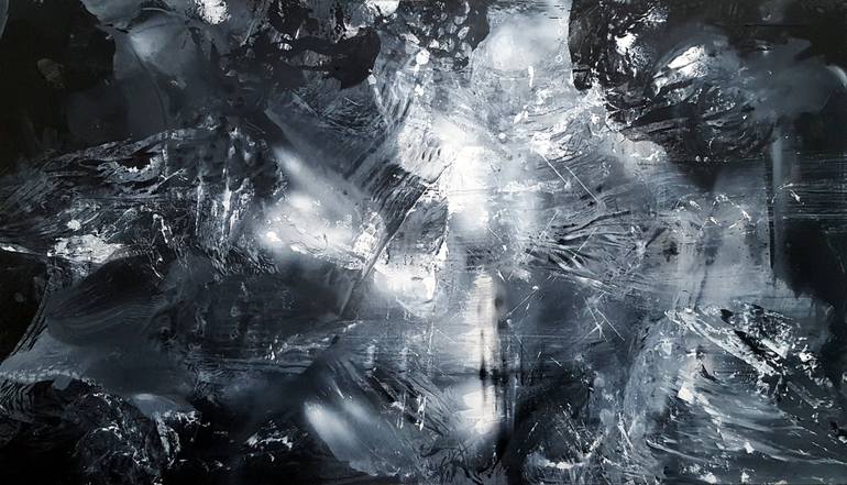 770x441 Saatchi Art The Dark Beauty Universe Expanding Mindscape - Dark Abstract Painting