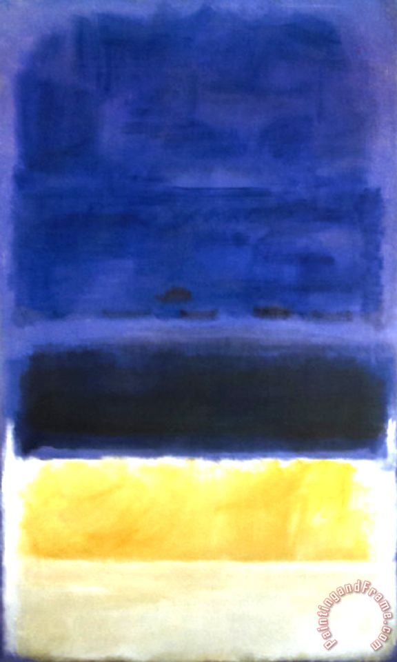 576x960 Mark Rothko Untitled Blue Dark Blue Yellow Painting - Dark Blue Painting