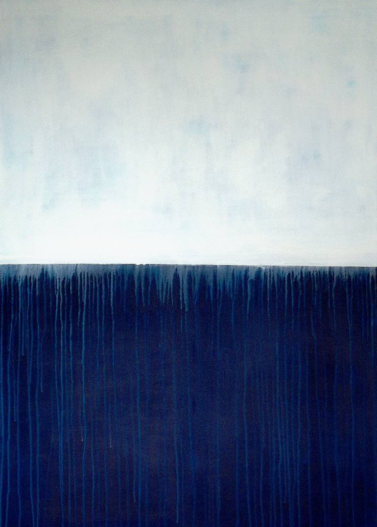 770x1078 Saatchi Art White Dark Blue Painting By Blue Moon - Dark Blue Painting