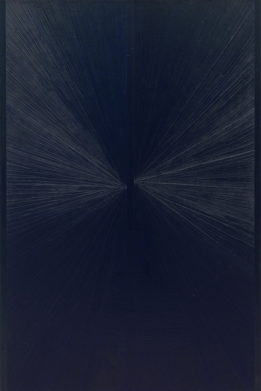 853x1280 Untitled (Blue Painting Light To Dark X) - Dark Blue Painting