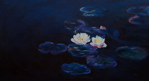 500x273 Wildlife Paintings By Cheryl Gilarsky - Dark Blue Painting