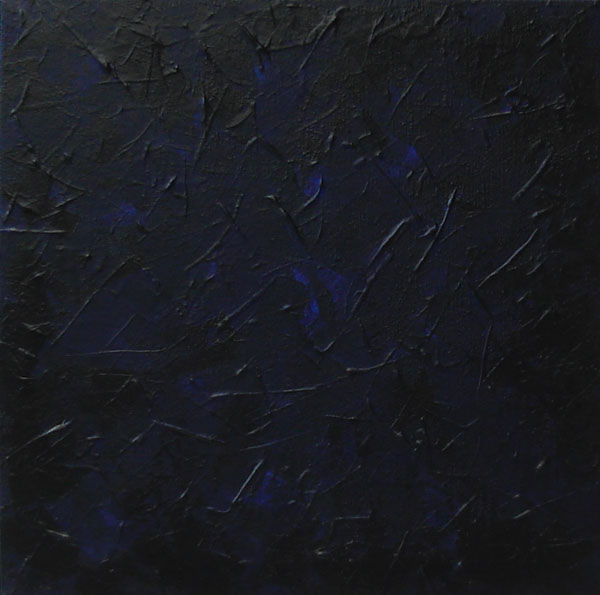 600x595 Dark Blue Wash Textured Abstract Painting - Dark Blue Painting