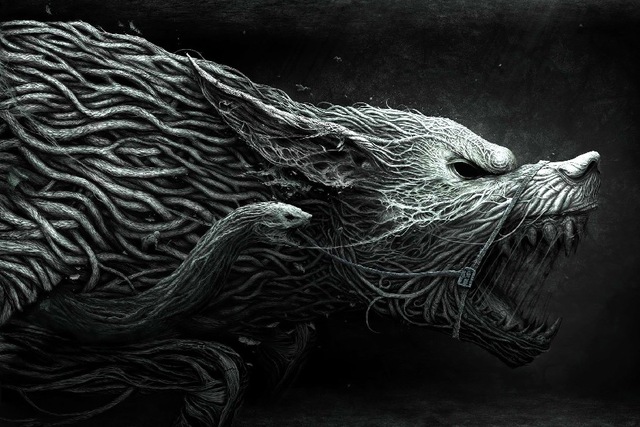 640x427 Dark Fantasy Art Works Of Art Biochemical Monster Terror Cloth - Dark Fantasy Painting