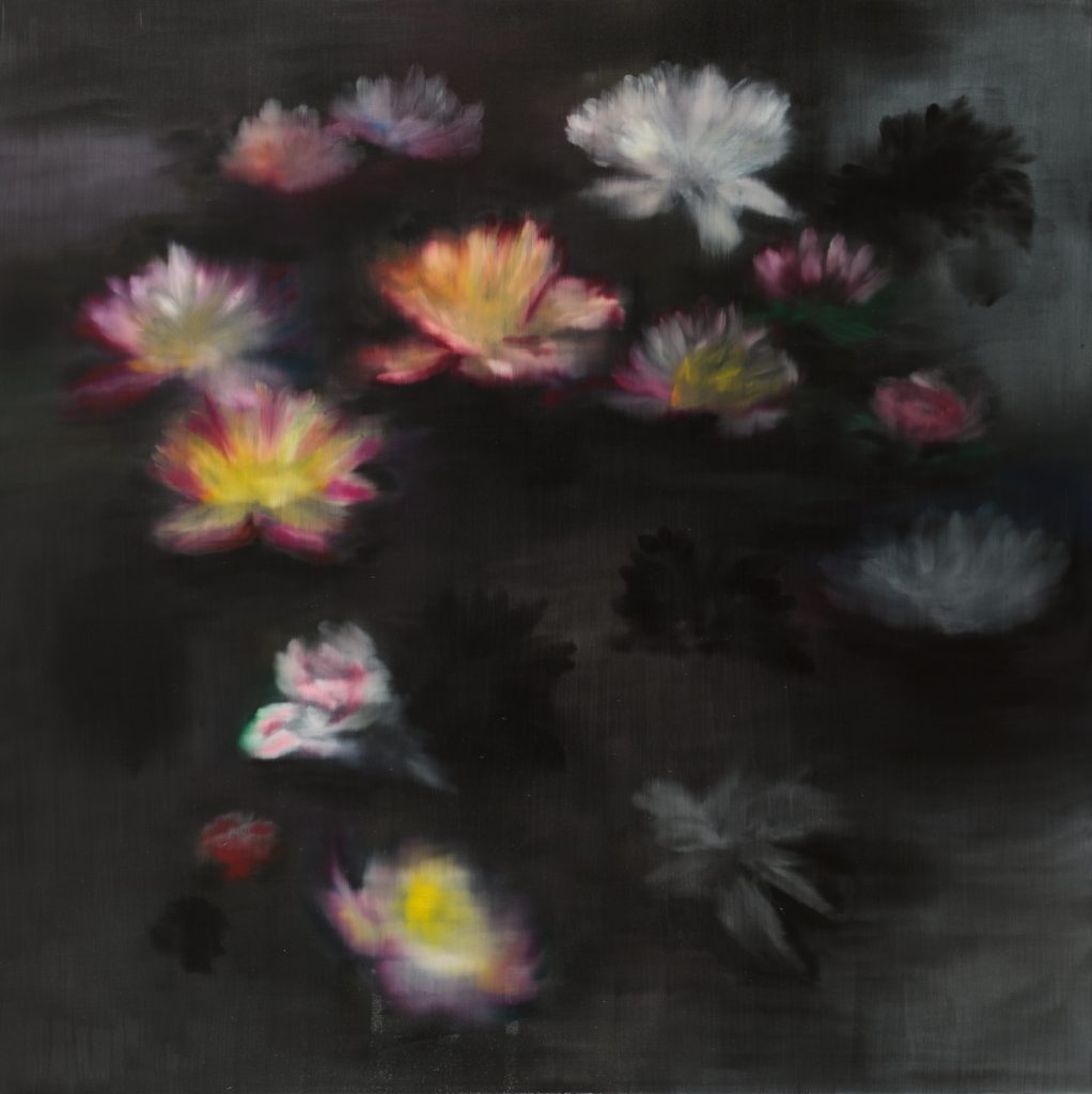 1022x1024 Painting Light In The Dark - Dark Flower Painting