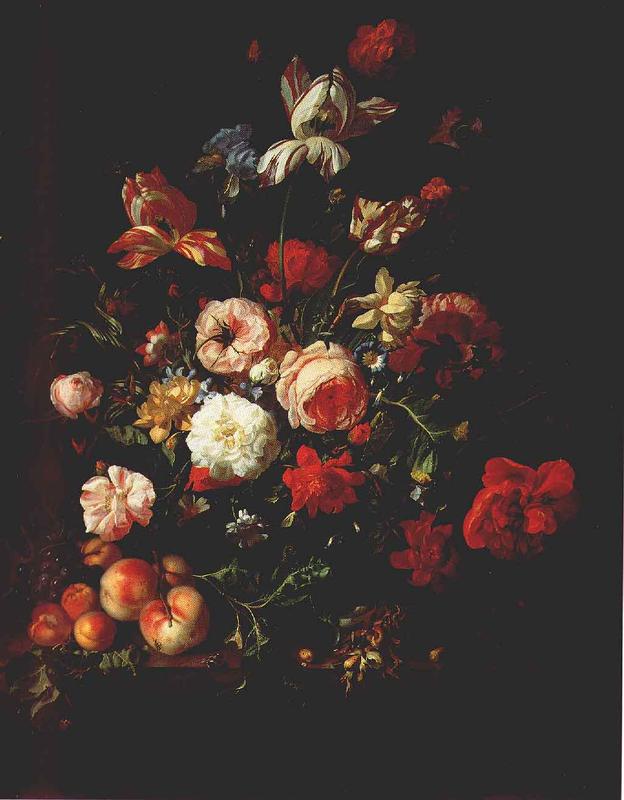 624x800 A Vase Of Flowers, 1663 - Dark Flower Painting