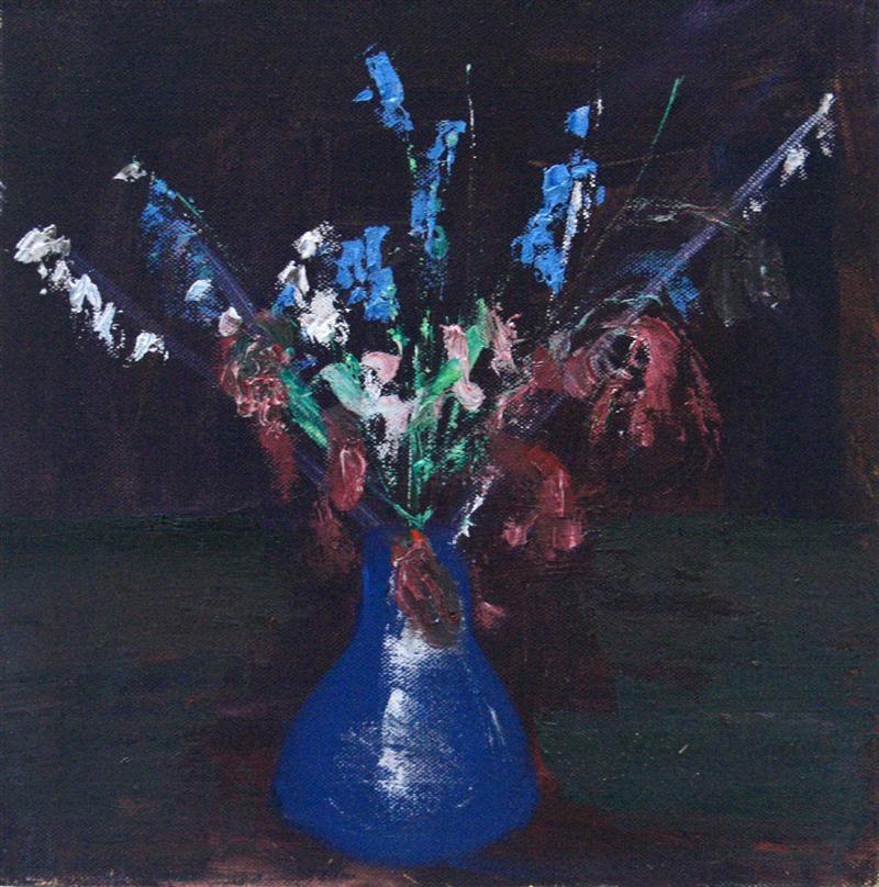 800x808 Dark Flowers - Dark Flower Painting