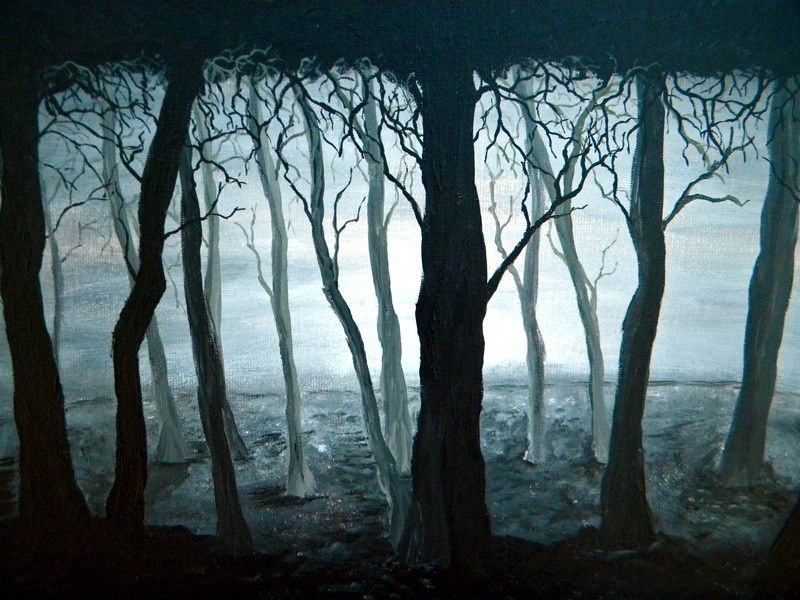 800x600 Dark Forest Painting Halloween Dark Forest - Dark Forest Painting