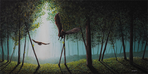 600x300 Sanctum Painting - Dark Forest Painting