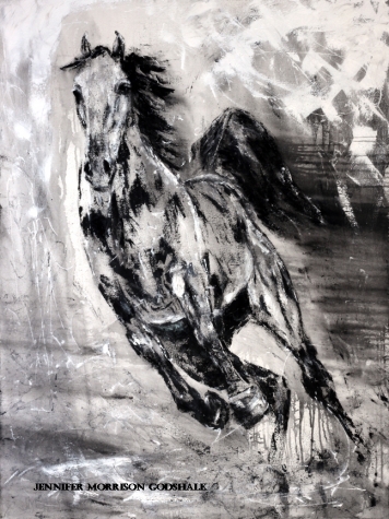 356x475 Dark Horse - Dark Horse Painting