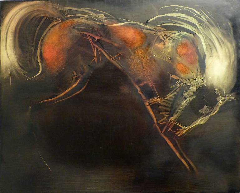 770x618 Saatchi Art The Dark Horse Painting By Frederic Belaubre - Dark Horse Painting