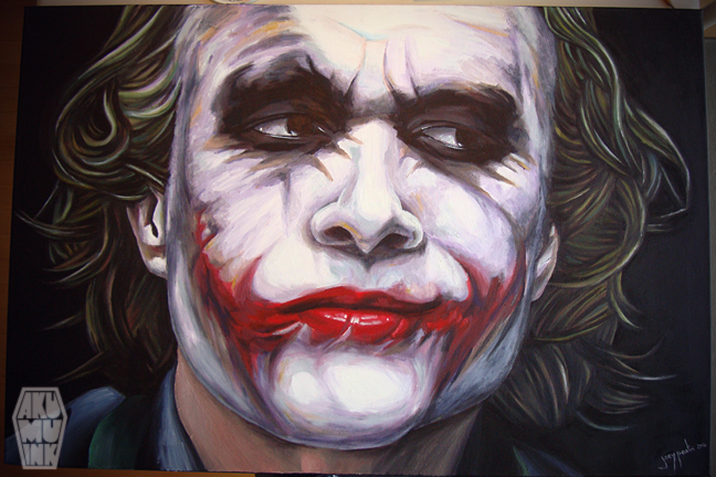 648x432 Joker Canvas 3 Pt.5 (Done) - Dark Knight Joker Painting