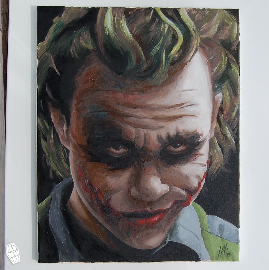 911x912 Joker Oil Painting V (Done) - Dark Knight Joker Painting