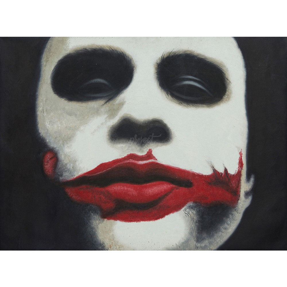 1000x1000 The Dark Knight - Dark Knight Joker Painting