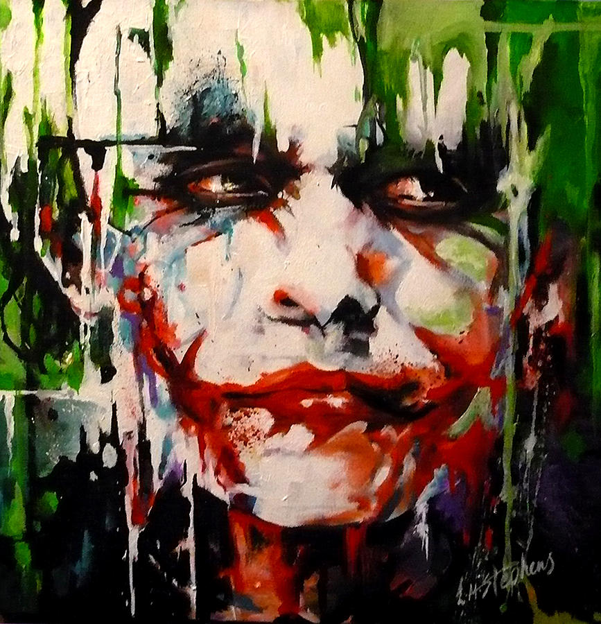 867x900 The Dark Knight Paintings Fine Art America - Dark Knight Joker Painting