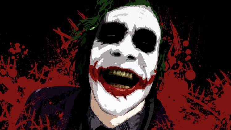 748x421 Movies, Batman, The Dark Knight, Joker, Messenjahmatt, Paint - Dark Knight Joker Painting
