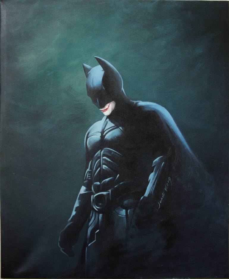 770x937 Saatchi Art The Dark Knight Painting By Janet Fong - Dark Knight Painting
