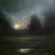 Dark Landscape Painting at PaintingValley.com | Explore collection of ...