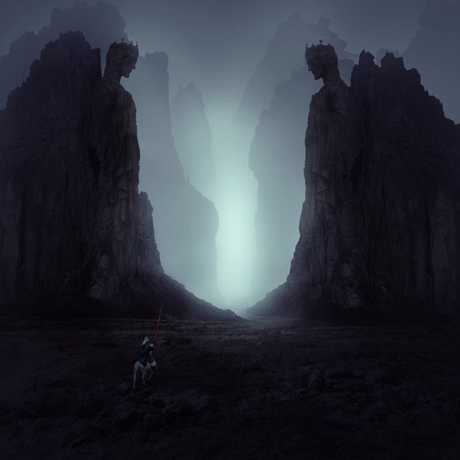 650x650 Create A Dark And Mysterious Landscape Matte Painting - Dark Landscape Painting