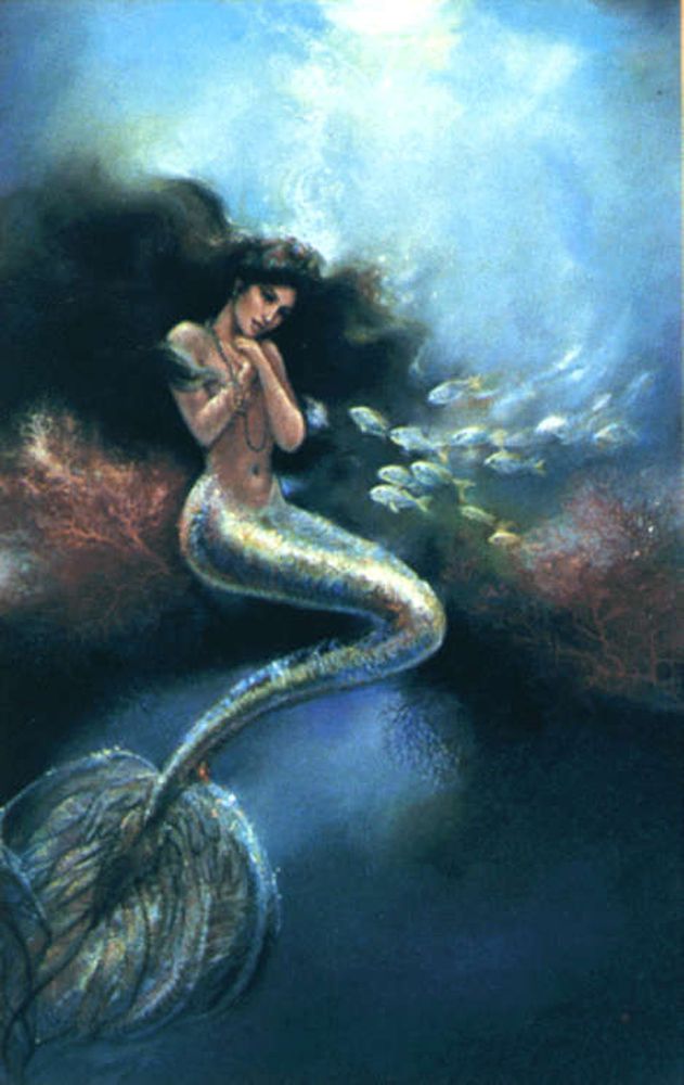 631x1000 204 Best Images On Art Drawings, Art - Dark Mermaid Painting