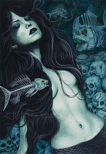 207x300 The 80 Best Mermaids Images On Mermaids, Mermaid Art - Dark Mermaid Painting