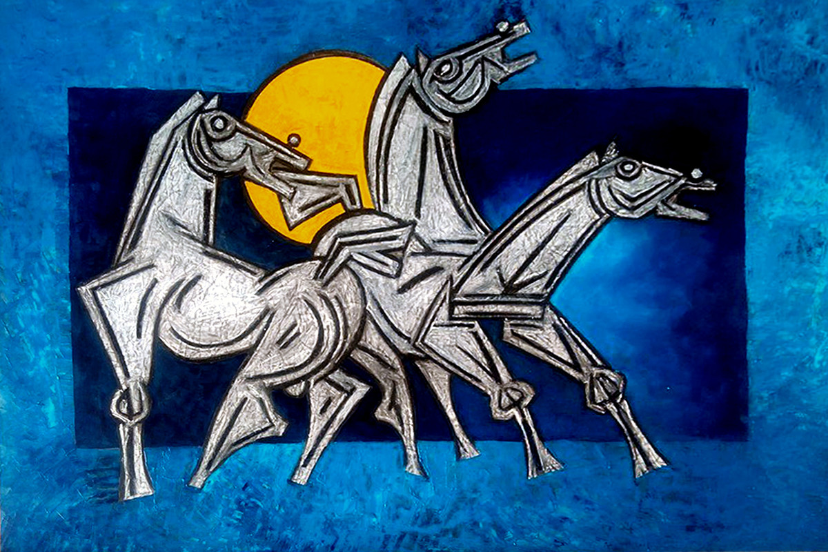 1200x800 Dark Night By Artist Aamir Khatri Expressionism, Painting - Dark Night Painting