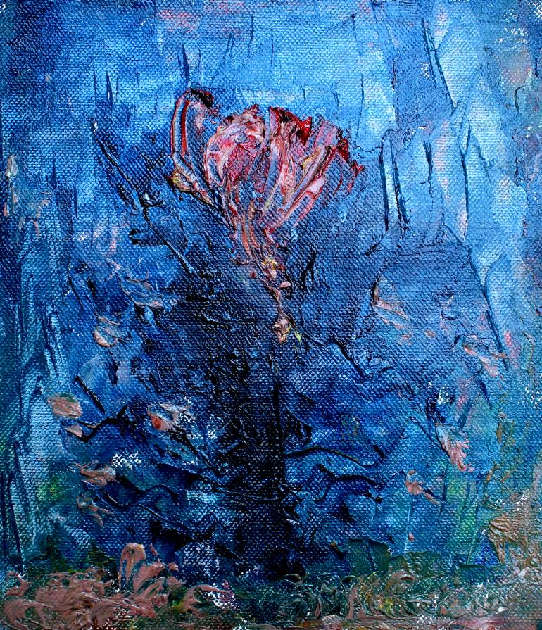 770x895 Saatchi Art Bloom Of The Dark Night Painting By Ganesh Bhat - Dark Night Painting