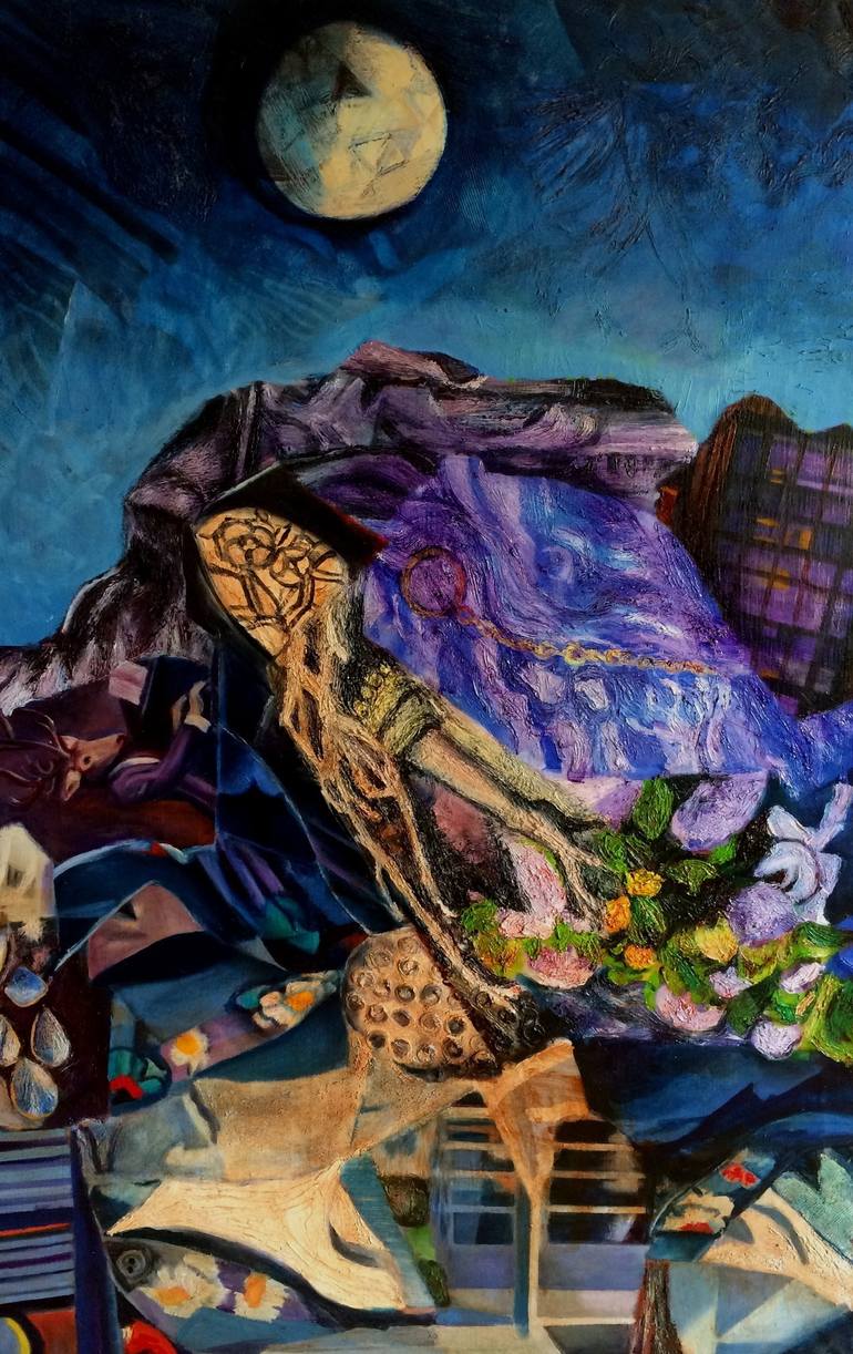 770x1222 Saatchi Art The Dark Night Painting By Alison Lawlor - Dark Night Painting